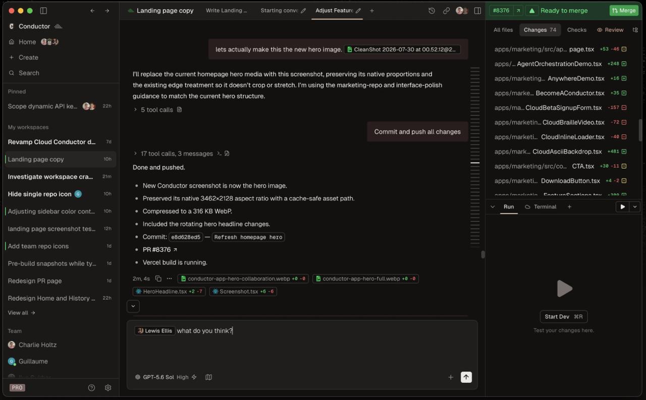 Приложение Conductor для macOS с параллельными Claude Code и Codex